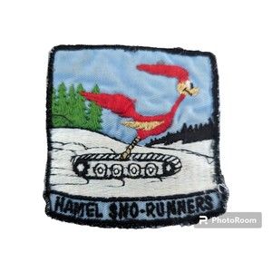 Road Runner Cartoon Character Square Namel Sno-Runners Embroidered Sew On Patch
